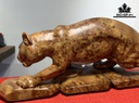 Tượng Báo Săn Mồi Gỗ Nu Ngọc Am Cao 13 Ngang 32 Sâu 7 (cm)