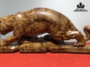 Tượng Báo Săn Mồi Gỗ Nu Ngọc Am Cao 13 Ngang 32 Sâu 7 (cm)