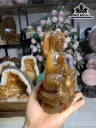 Bức Phật Bà Quan Âm Đá Mã Não Cao 15,9 Ngang 10 Sâu 6 (cm)