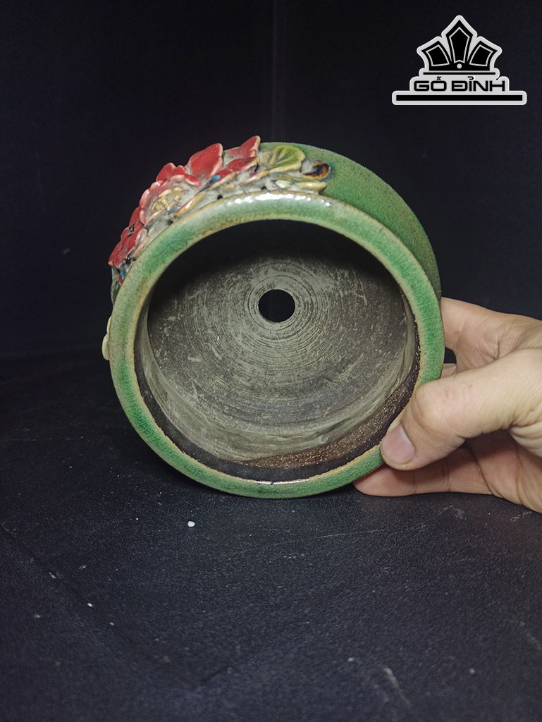 Chậu Hoa Gốm Phật Sơn Cao 9 Miệng 13 Đường Kính 10 (cm)