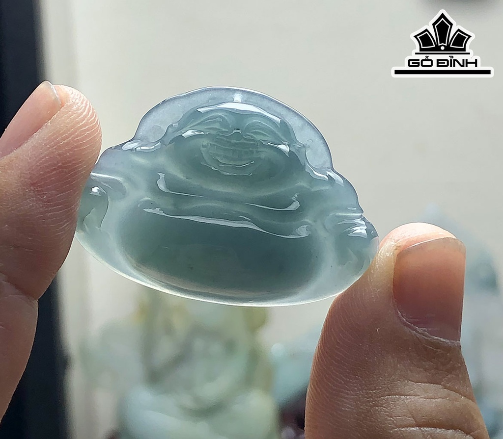 Di Lặc Đá Cẩm Thạch Cao 25,3 Ngang 37,3 Sâu 6,2 (mm) 8g