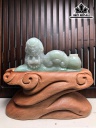 Đạt Ma Đá Cẩm Thạch Cao 118 Ngang 123 Sâu 11,3 (mm) 108g Riêng Đá Cao 69 (mm)