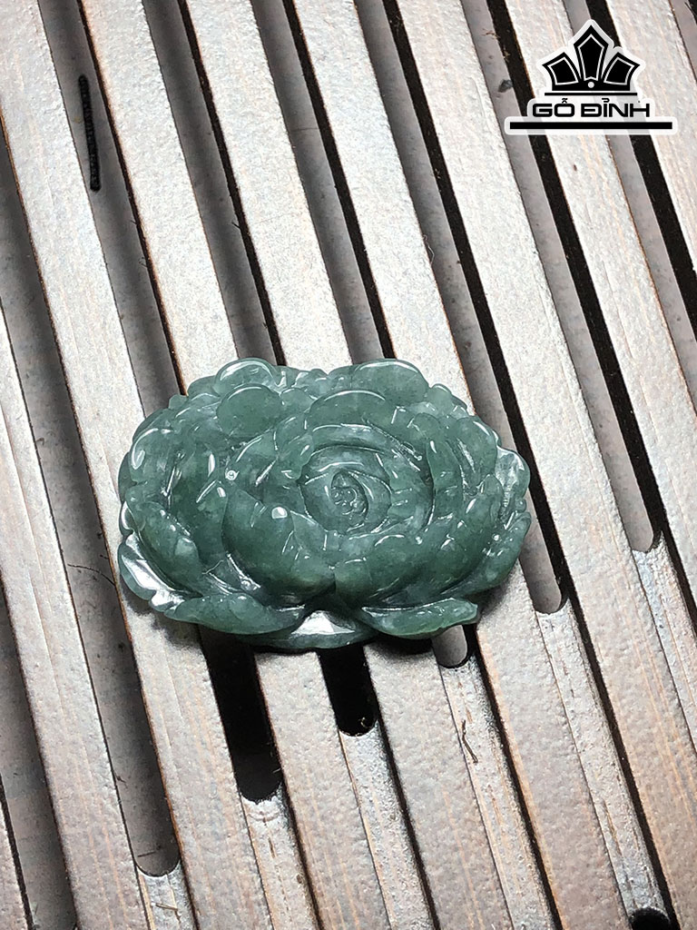 Hoa Mẫu Đơn Đá Cẩm Thạch Cao 26,5 Ngang 36,8 Sâu 10,5 (mm) 16g