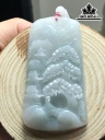 Sơn Thủy Đá Cẩm Thạch Cao 72,3 Ngang 38,5 Sâu 8,8 (mm) 51g