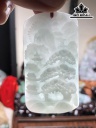 Sơn Thủy Đá Cẩm Thạch Cao 72,3 Ngang 38,5 Sâu 8,8 (mm) 51g