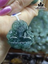 Mặt Dây Chuyền Hoàng Thần Tài Đá Cẩm Thạch Cao 31,3 Ngang 29,7 Sâu 6,9 (mm) 10,1g