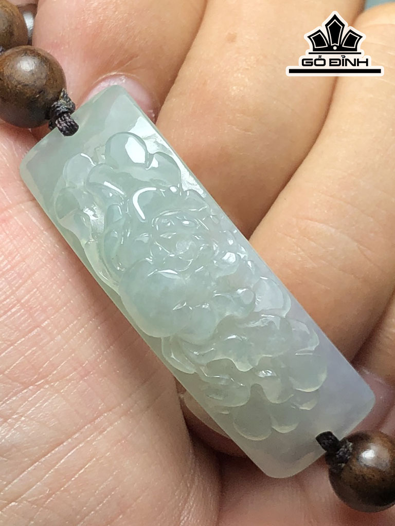 Khánh Tay Mẫu Đơn Đá Cẩm Thạch Cao 42,6 Ngang 13,7 Sâu 8,2 (mm)Loại Đá