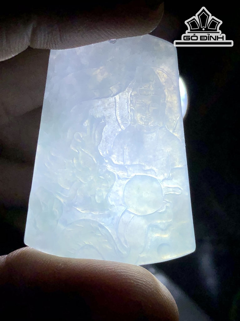 Quan Âm Đá Cẩm Thạch Cao 41 Ngang 30 Sâu 3,3 (mm) 9,4g