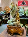 Tác Phẩm Tiên Hạc Hoa Sen Đá Serpentine Cao 37 Ngang 22 Sâu 12 (cm)