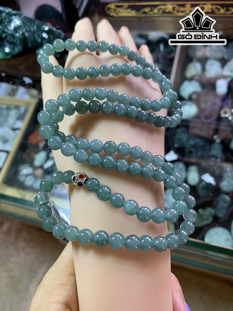 Chuỗi 108 Hạt Đá Cẩm Thạch Đường Kính Hạt 6,73 - 7,15 (mm) 307,43cts