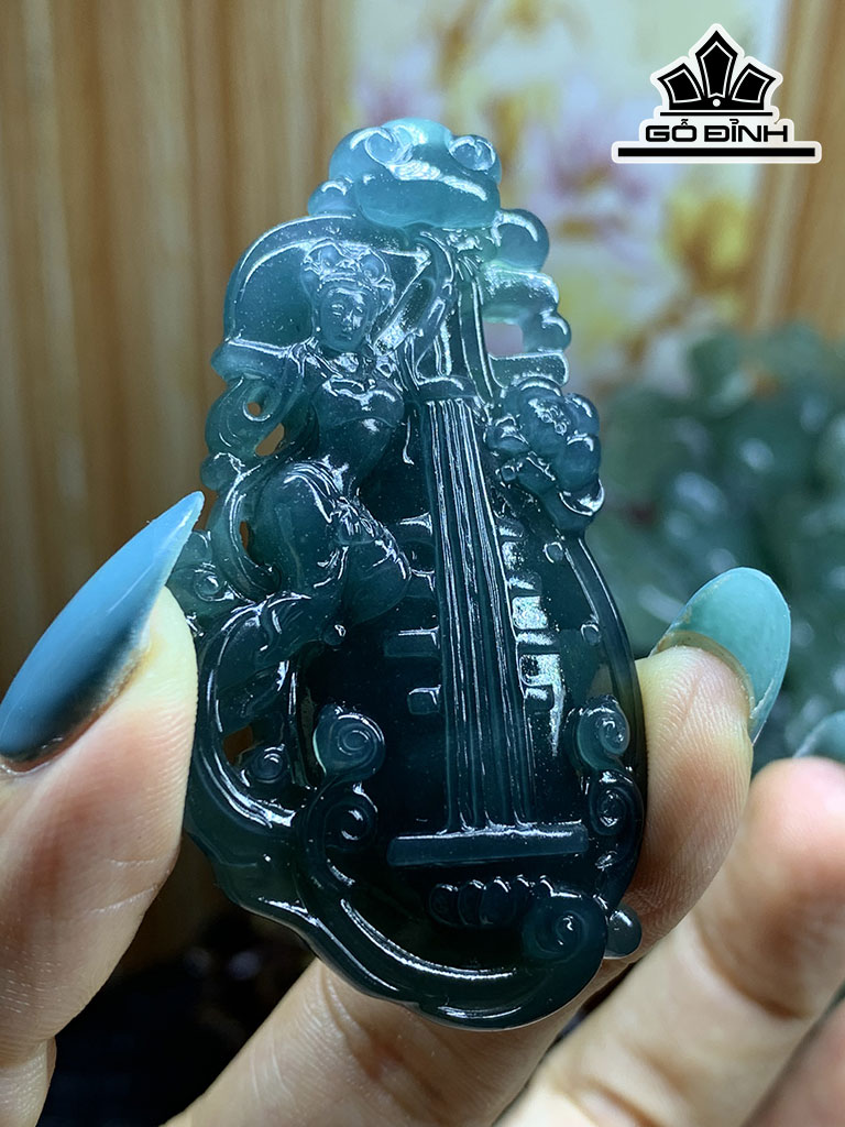 Đôn Hoàng Phi Thiên Đá Cẩm Thạch Cao  61,2 Ngang 33,8 Sâu 10,4 (mm) 31,4g