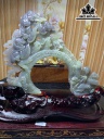 Tác Phẩm Du Sơn Ngoạn Thủy Đá Ngọc Bích (Nephrite Jade) Cao 204 Ngang 149 Sâu 14,1 (mm) 372,8g