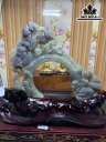 Tác Phẩm Du Sơn Ngoạn Thủy Đá Ngọc Bích (Nephrite Jade) Cao 204 Ngang 149 Sâu 14,1 (mm) 372,8g