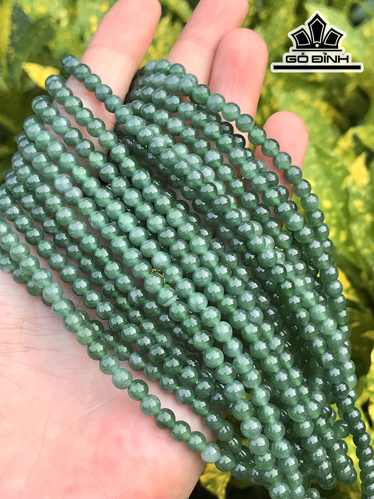 Chuỗi 128 Hạt Đá Ngọc Lam Đường Kính Hạt 5 - 5,05 (mm)