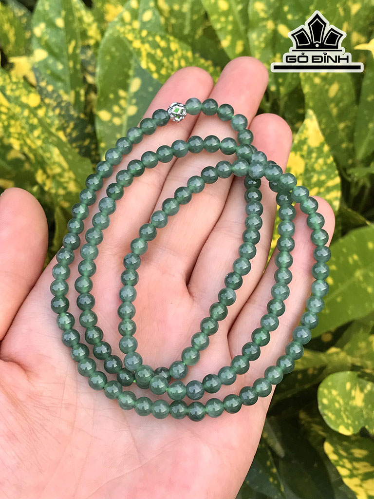 Chuỗi 128 Hạt Đá Ngọc Lam Đường Kính Hạt 5 - 5,05 (mm)