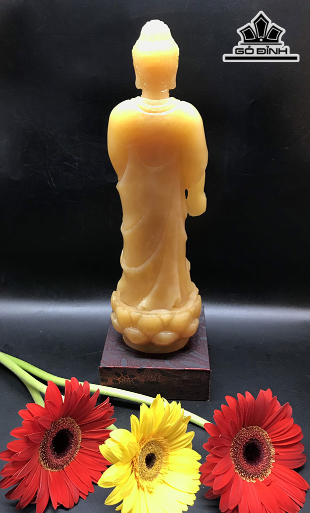Tôn Tượng Đức Phật Adida Đá Ngọc Hoàng Long Cao 30 Ngang 10 Sâu 8 (cm) 1,75 - 1,8kg