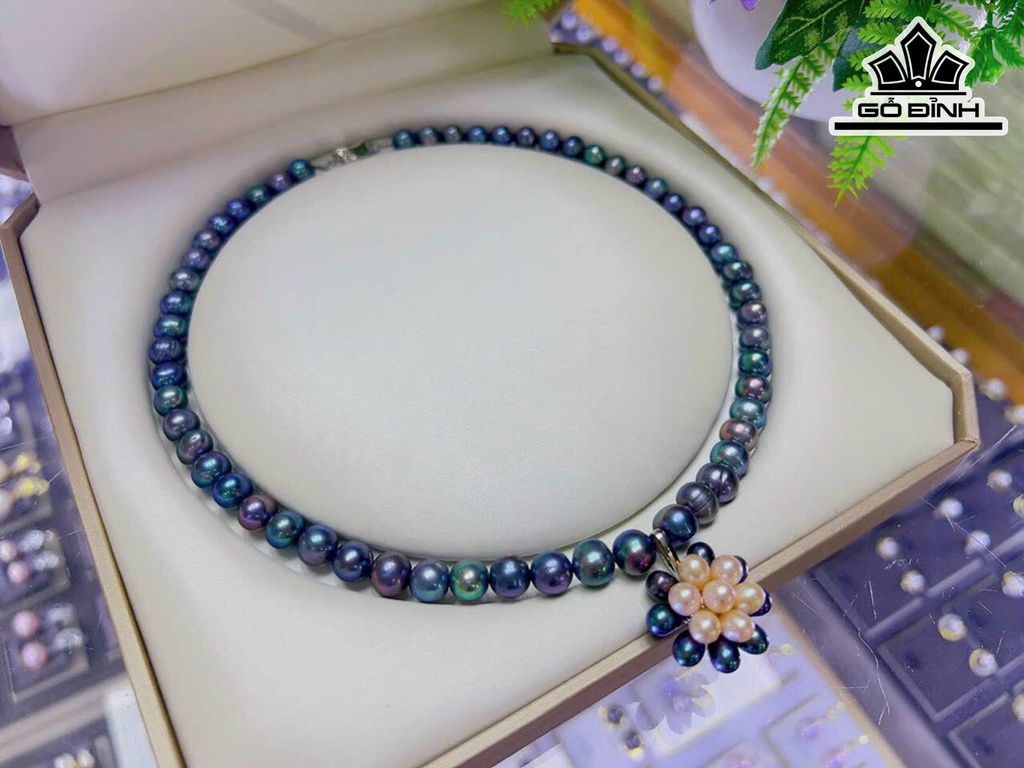 Vòng Cổ Ngọc Trai Xanh Đen