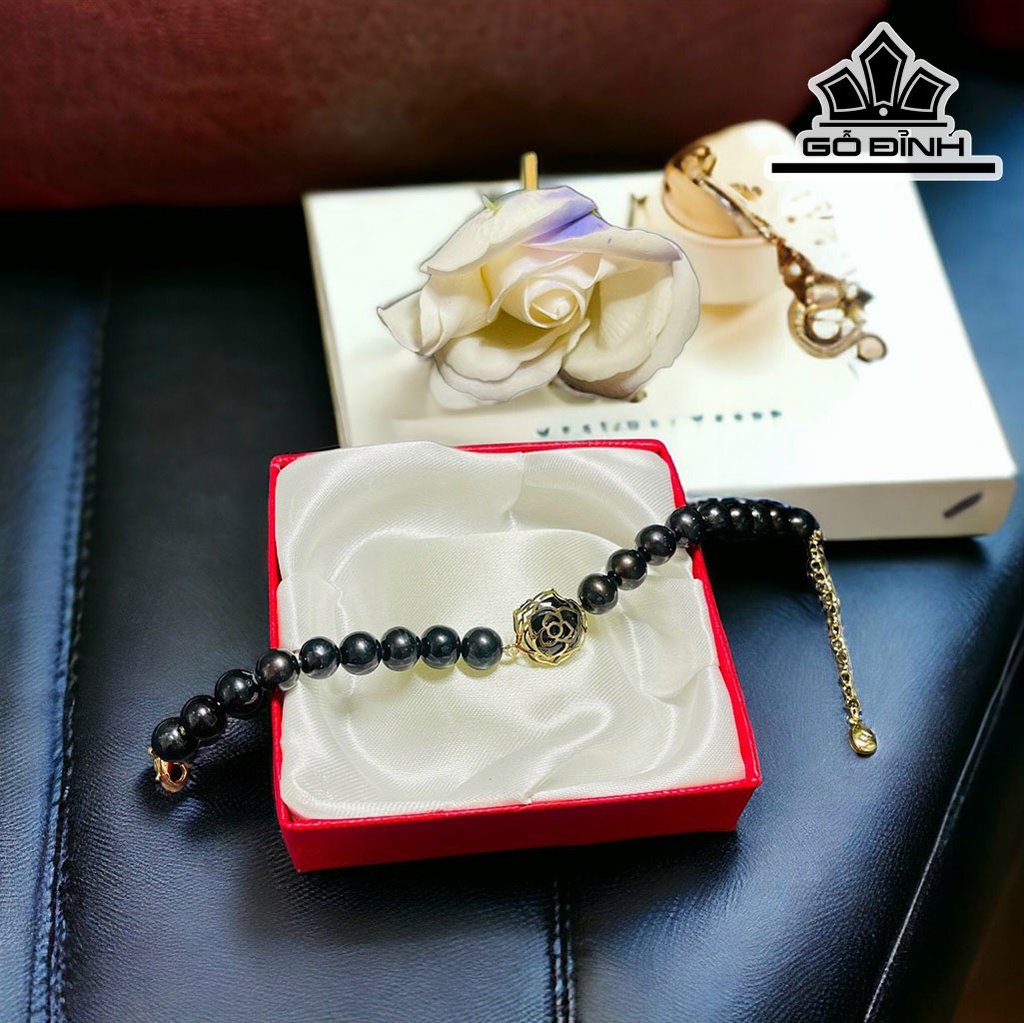 Vòng Tay Ngọc Trai Xanh Đen Mix Titan