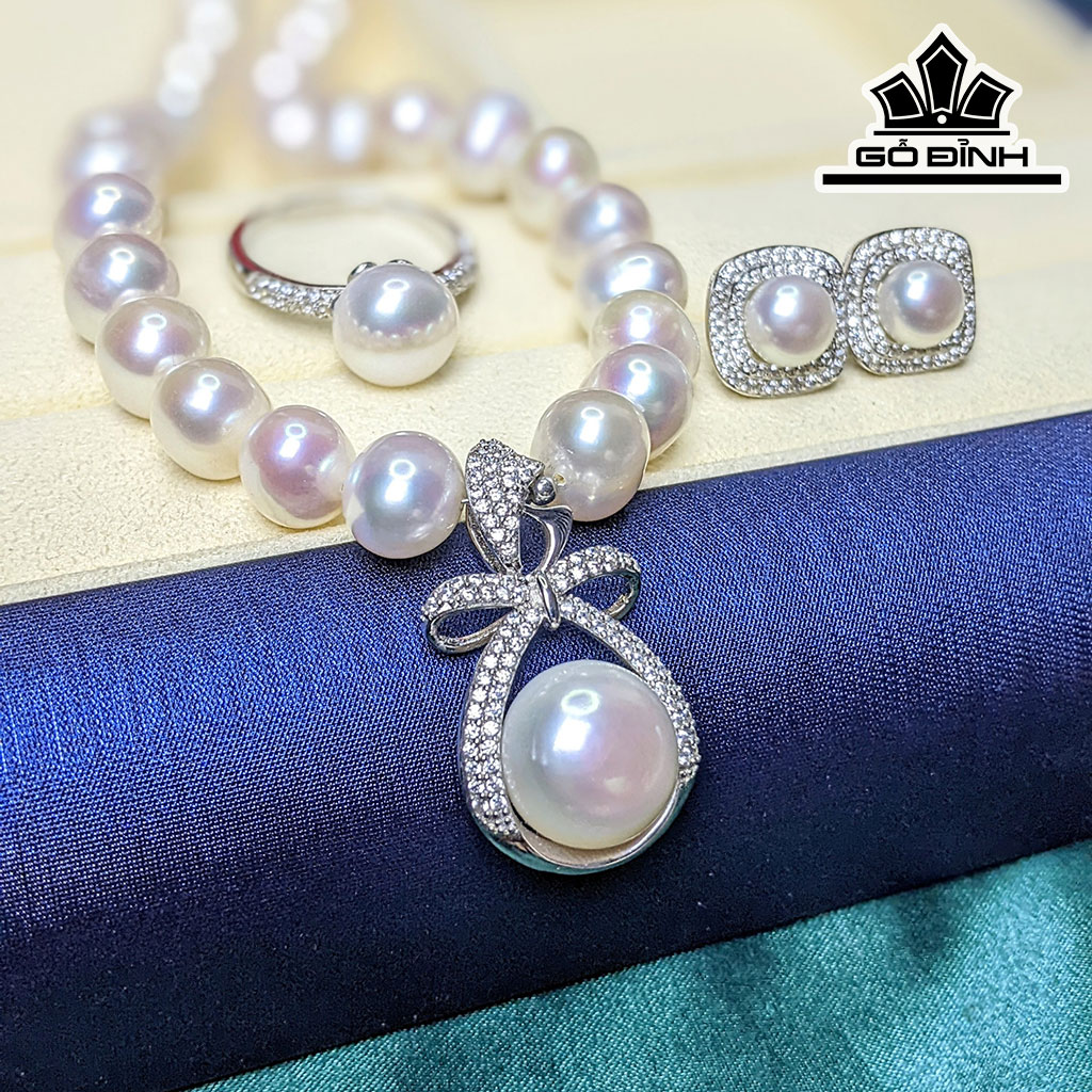 Set 3 Món Ngọc Trai Oval Size 8-9 li
