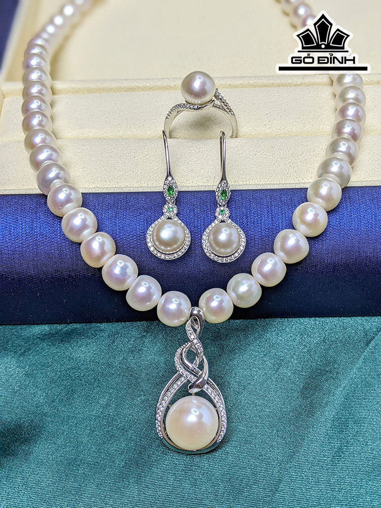 Set Ngọc Trai Dáng Củ Su Hào