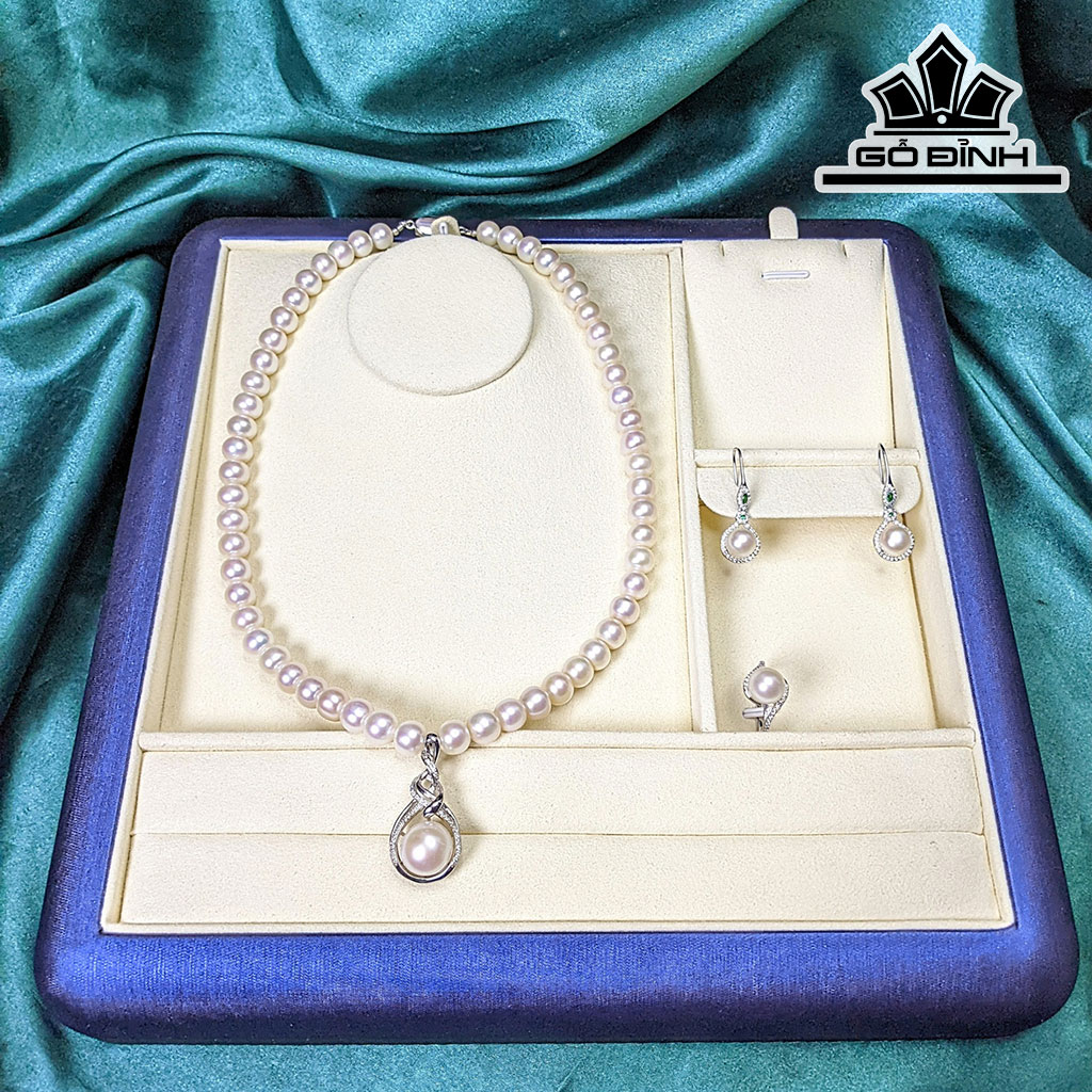 Set Ngọc Trai Dáng Củ Su Hào