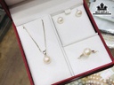 Set 3 Món Dây Chuyền Ngọc Trai Trắng Size 8 Li