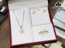 Set 3 Món Dây Chuyền Ngọc Trai Trắng Size 8 Li