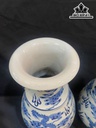 Đôi Bình Vẽ Song Long Vờn Mây Gốm Tàu Cao 43 Đường Kính Bụng 68 (cm)