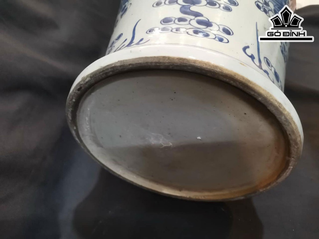 Đôi Chóe Vẽ Tích Long Phụng Sum Vầy Gốm Tàu Cao 48 Đường Kính Bụng 83 (cm)