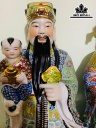 Bộ Tam Đa Phúc Lộc Thọ Vẽ Tay Gốm Tàu Cao 55 (cm)