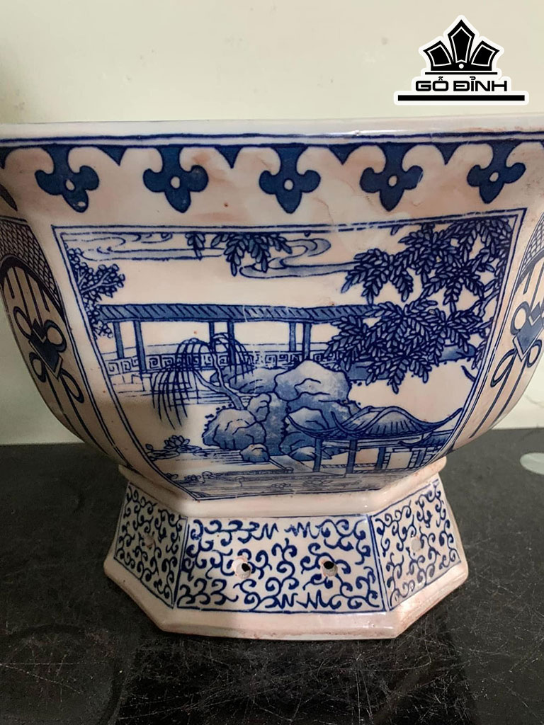 Chậu Hoa Gốm Tàu Cao 24 Miệng 35 (cm)