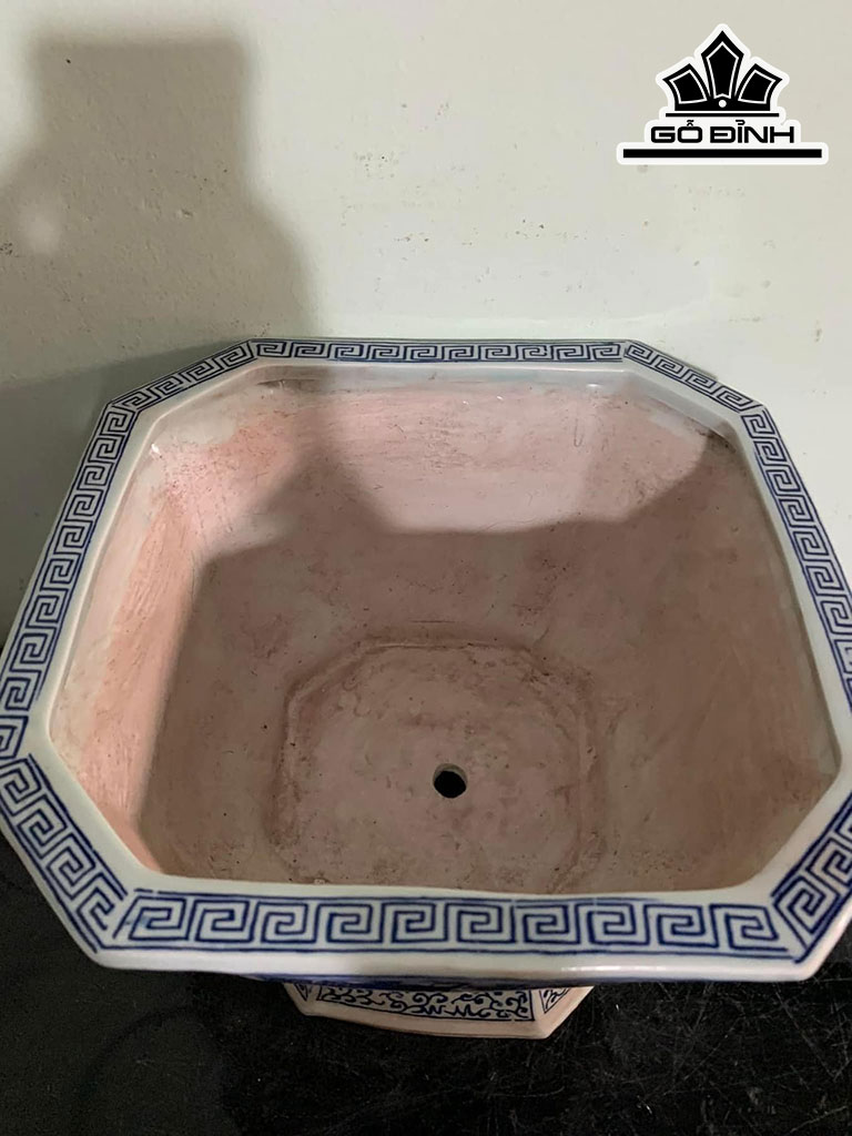 Chậu Hoa Gốm Tàu Cao 24 Miệng 35 (cm)