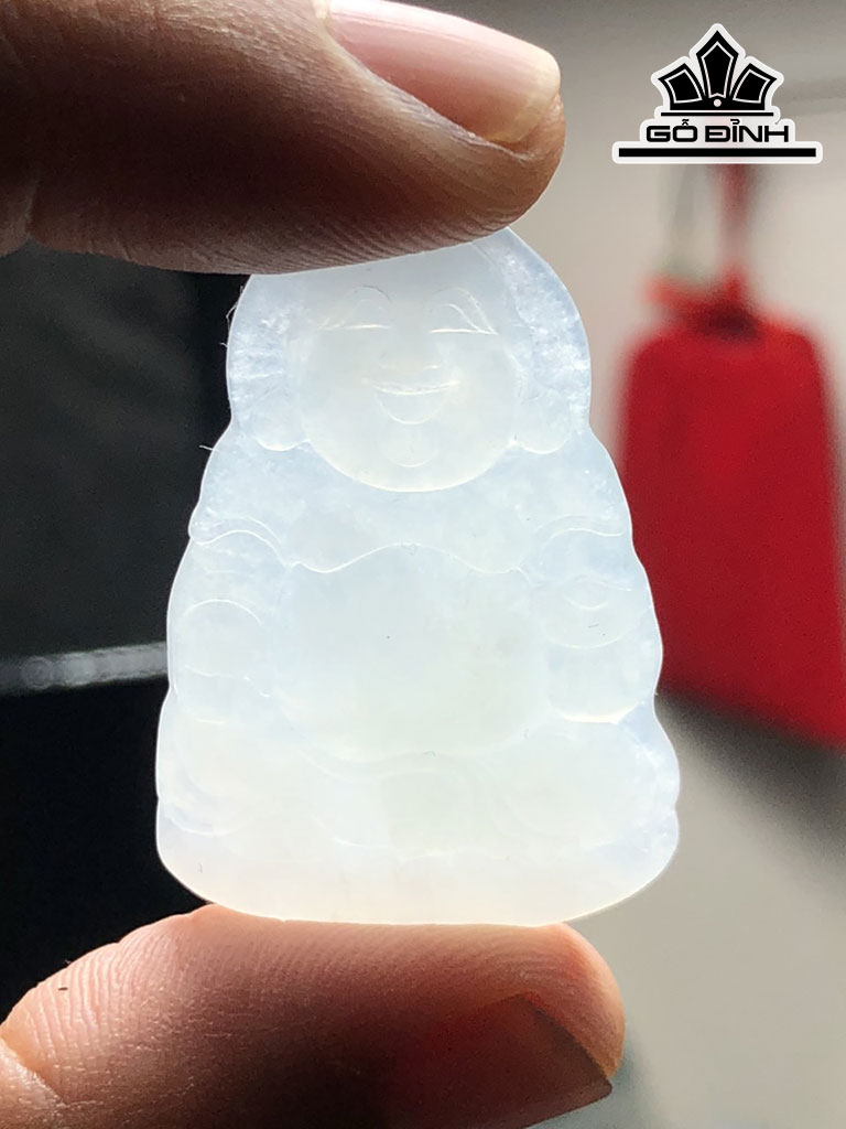 Di Lặc Đá Cẩm Thạch Cao 38,9 Ngang 26,5 Sâu 3,9 (mm) 7g