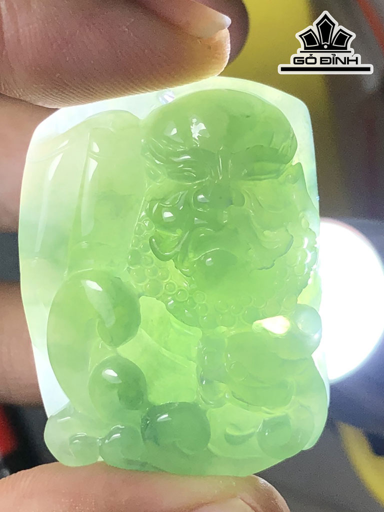 Mặt Dây Chuyền Đạt Ma Sư Tổ Đá Cẩm Thạch Cao 39,3 Ngang 28,8 Sâu 12 (mm) 28g