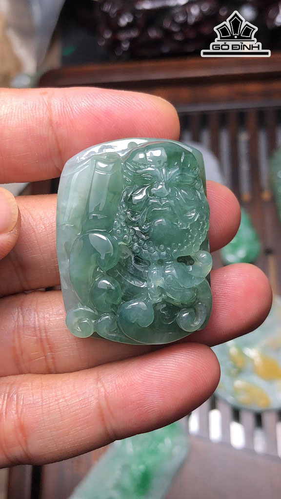Mặt Dây Chuyền Đạt Ma Sư Tổ Đá Cẩm Thạch Cao 39,3 Ngang 28,8 Sâu 12 (mm) 28g