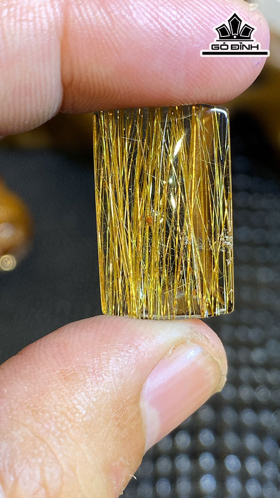 Mặt Dây Chuyền Đá Thạch Anh Tóc Vàng Cao 24 Ngang 14,8 Sâu 7 (mm) 5g