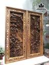 Tranh Sơn Thủy Gỗ Bách Xanh Cao 135 Ngang 56 Sâu 9 (cm)
