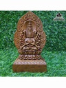 Tượng Phật Bà Nghìn Mắt Nghìn Tay Để Xe Gỗ Bách Xanh  Cao 15 (cm)