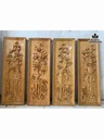 Tranh Tứ Bình Gỗ Pơ Mu  Cao 120 Rộng 40 Dày 4 (cm)