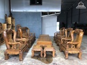 Bộ Bàn Ghế Trường Kỷ Minh Đào Gỗ Bách Xanh Tay 14 11 Món