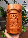Hộp Đựng Chè Tứ Quý Gỗ Hương Cao 18 Đường Kính 11 (cm)