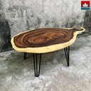 Bàn Gỗ Me Tây Nguyên Khối Dài 89 Rộng 44 Dày 4,9 Cao 35 (cm)