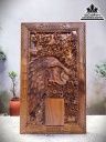 Tranh Lịch Song Công Gỗ Bách Xanh Cao 81 Ngang 48 Sâu 8 (cm)