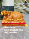 Tượng Trâu Phong Thủy Gỗ Hương Cao 32 Ngang 70 Sâu 38 (cm)