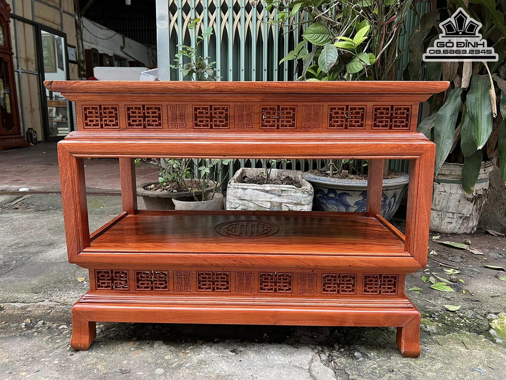 Đôn Bàn Đèn Gỗ Hương Cao 60 Ngang 80 Sâu 40 (cm)