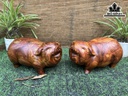 Tượng Heo Phong Thủy Gỗ Sưa Cao 10 Ngang 19 Sâu 11 (cm)