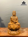 Tượng Phật Bà Quan Âm Gỗ Hương Cao 28,5 Đường Kính 17 (cm)