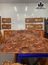 Tranh Quạt Mã Đáo Thành Công Gỗ Hương Cao 50 Ngang 100 Sâu 4 (cm)