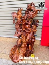 Tượng Ngũ Ngư Hóa Rồng Phong Thủy Gỗ Hương Cao 120 Ngang 75 Sâu 60 (cm)