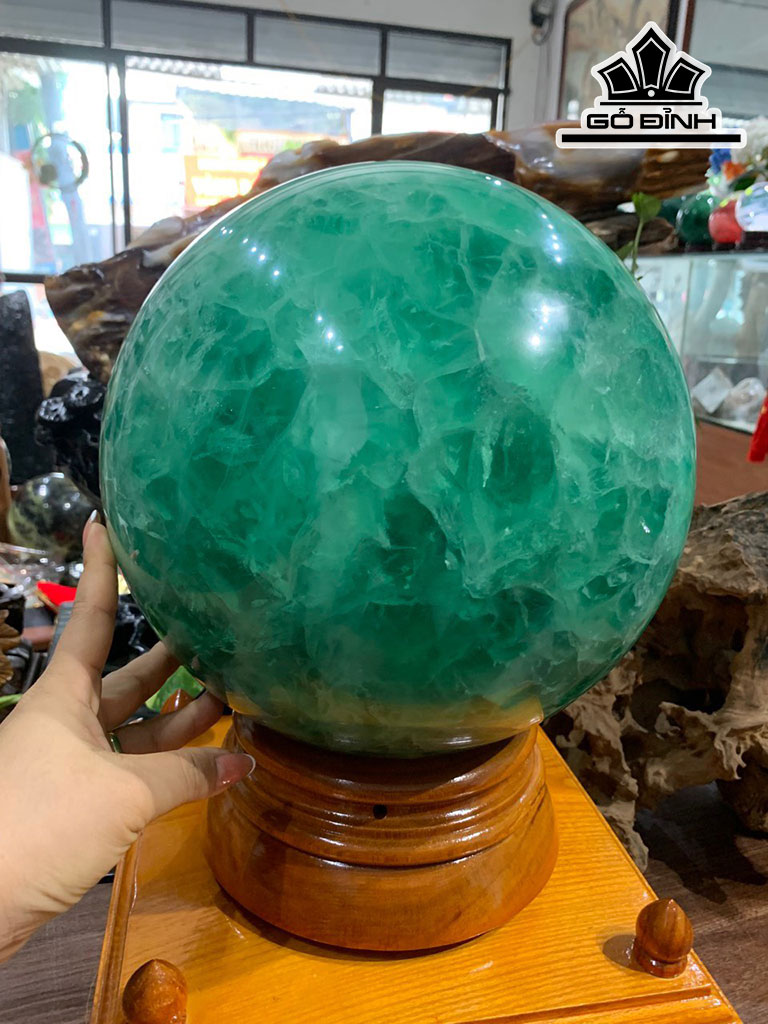 Bi Cầu Ngọc Flourite Xanh Đường Kính 25(cm) 25,8kg